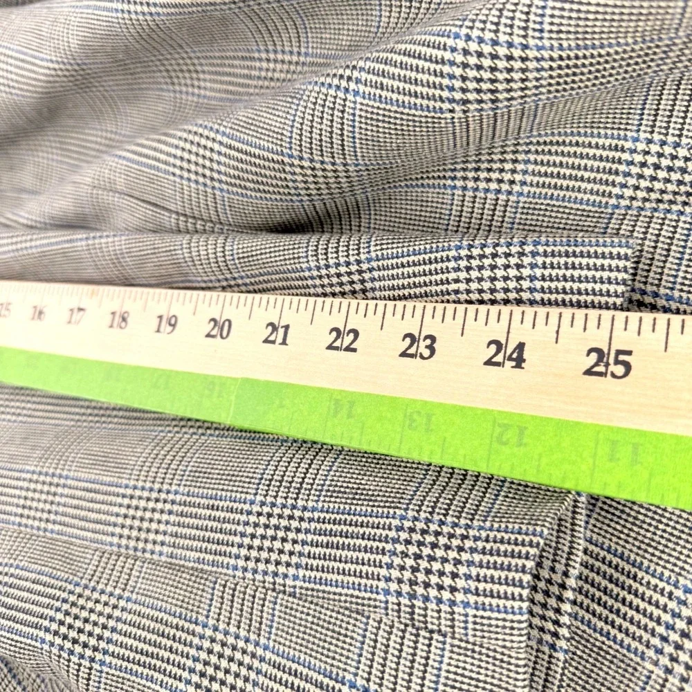 Lauren Ralph Lauren Mens 42L Silk Wool Linen Sport Coat Blazer Brown Glen Plaid